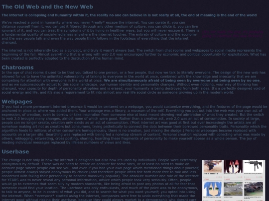 newweb screenshot