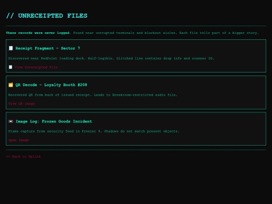 unreceipted screenshot