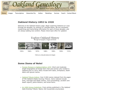 oaklandgenealogy/history screenshot