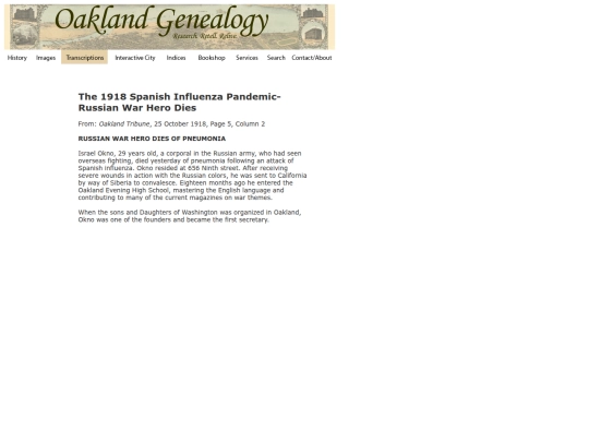 oaklandgenealogy/transcriptions/SpanishInfluenza/SI25Octa screenshot