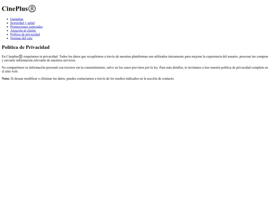 paginas/privacidad screenshot