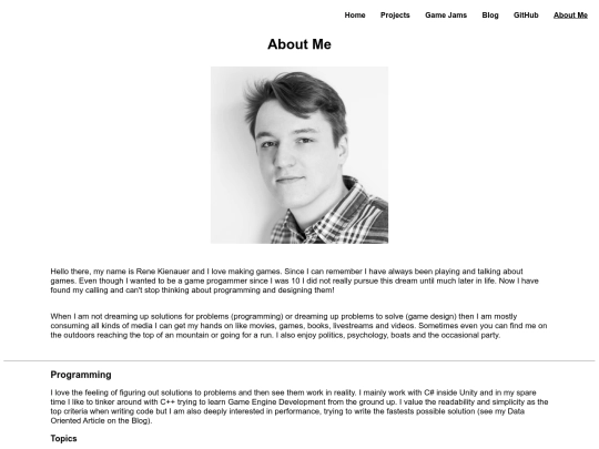 aboutme screenshot