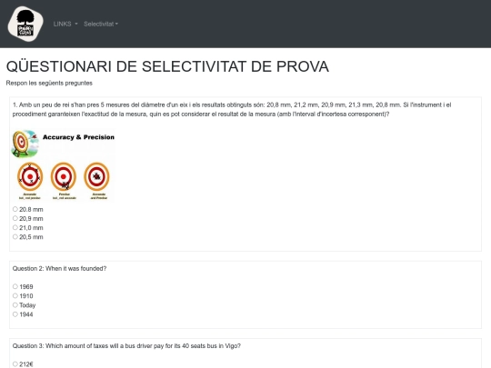 selectivitat screenshot