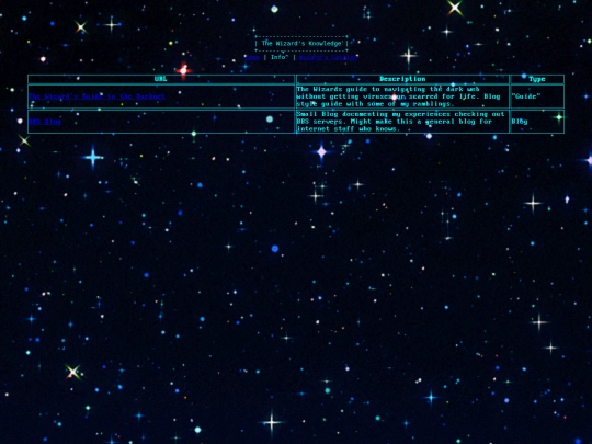 info screenshot