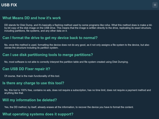 faq screenshot