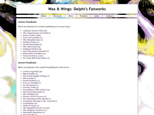 fanworks screenshot