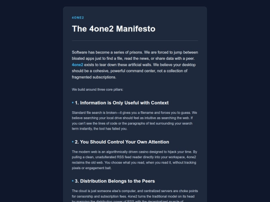 4one2-Manifesto screenshot