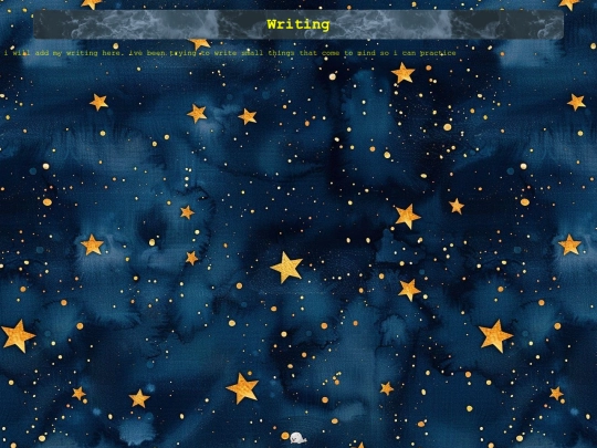writing screenshot