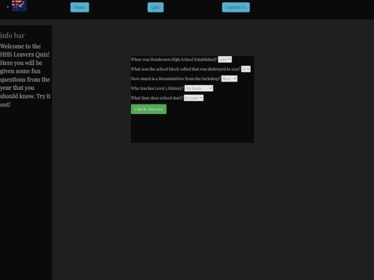 3.43 site/Quiz screenshot