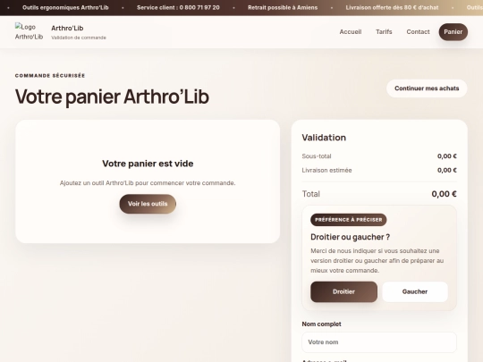 panier screenshot