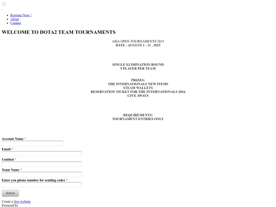 Register screenshot