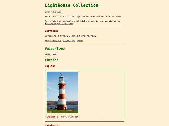 Lighthousecollection screenshot