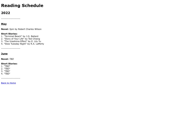 readingschedule screenshot