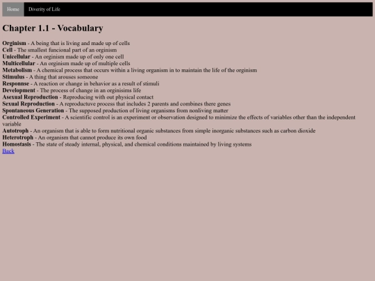 diversity-of-life /1.1/vocab screenshot