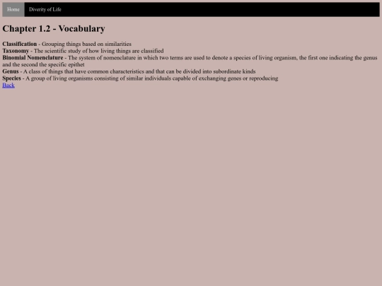 diversity-of-life /1.1/vocab2 screenshot