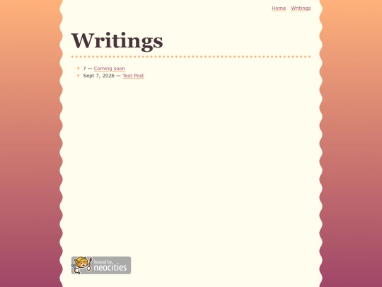 writings screenshot