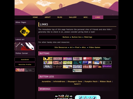 Links screenshot