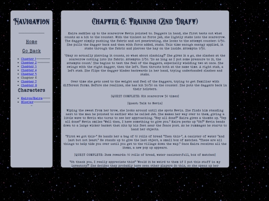 writing/SpiritHaven/Chapters/6-Training screenshot