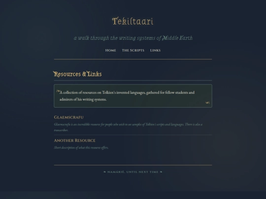 links screenshot