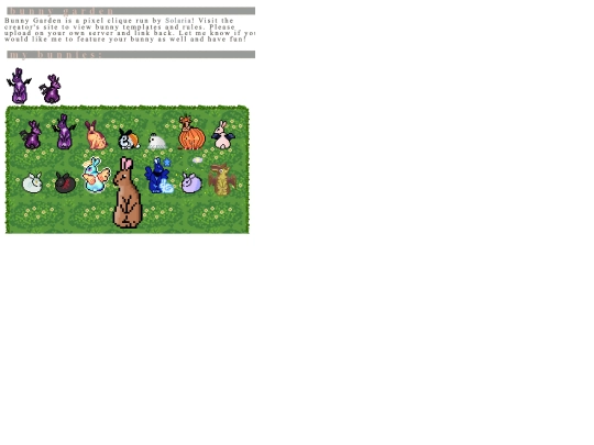 cliques/bunnygarden screenshot