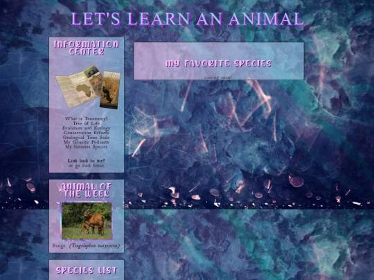letslearnananimal/myfavspecies screenshot