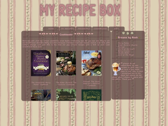 recipes/cookbooks screenshot