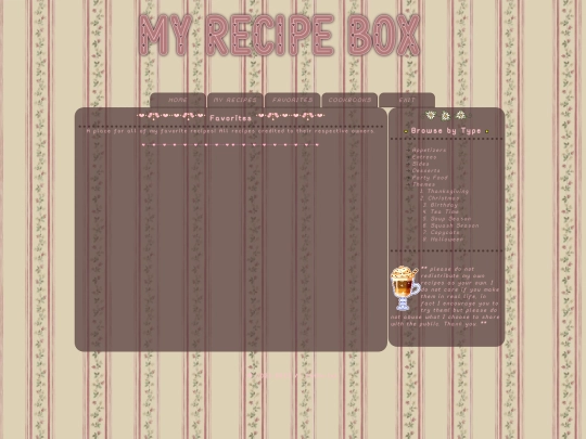 recipes/favorites screenshot