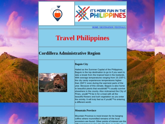 Finals/destinations screenshot