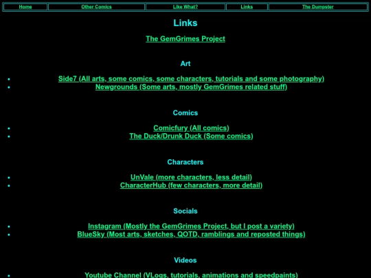 links screenshot