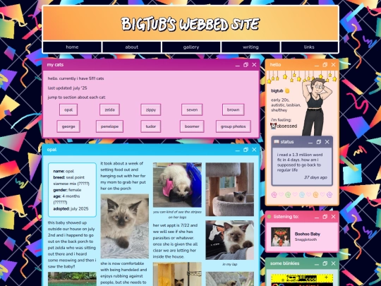 about/cats screenshot