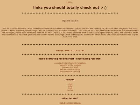 Links screenshot