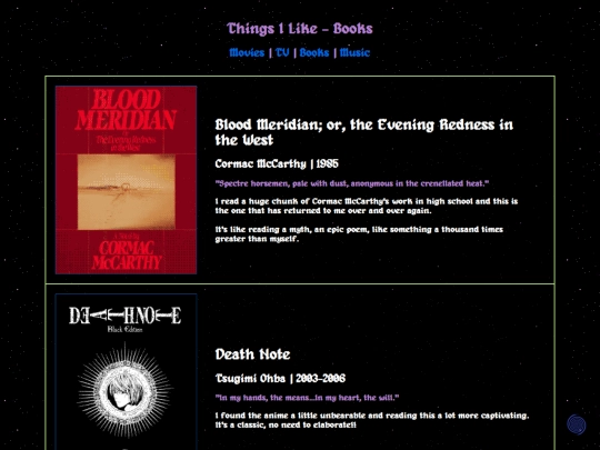 thingsilike-books screenshot