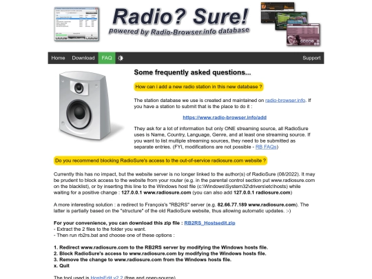 faq screenshot