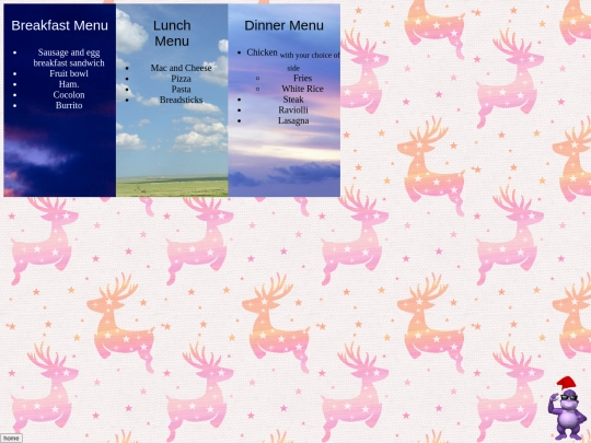 menu screenshot