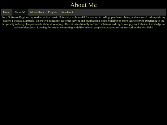 aboutMe screenshot