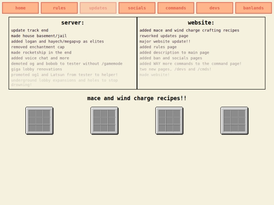 updates screenshot