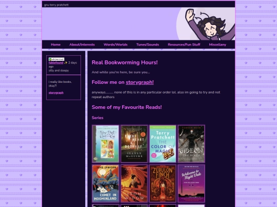 about section/bookshelf screenshot