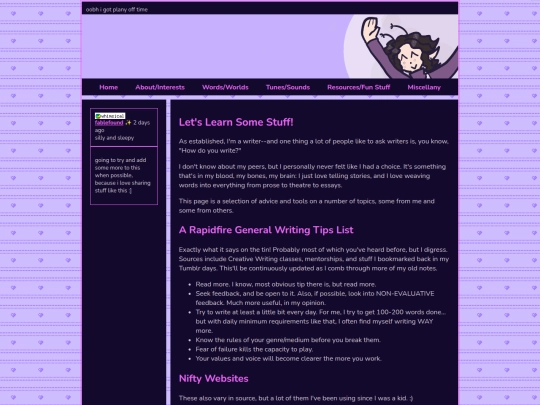 words/resources screenshot