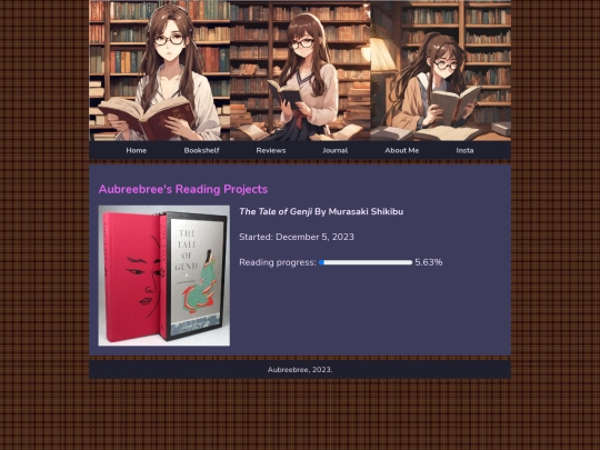bookshelf/reading-projects screenshot