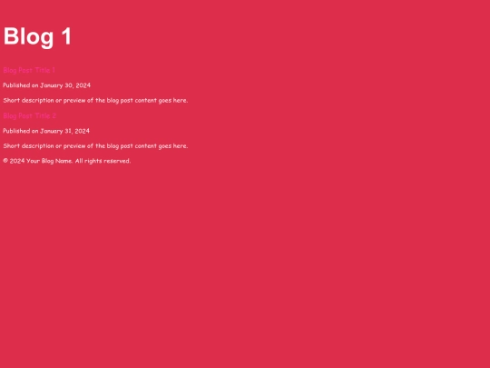 bloghomepage screenshot