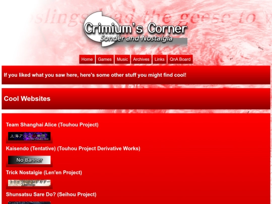 links screenshot