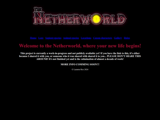Netherworld/home screenshot
