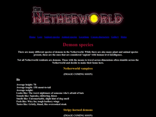 Netherworld/species screenshot