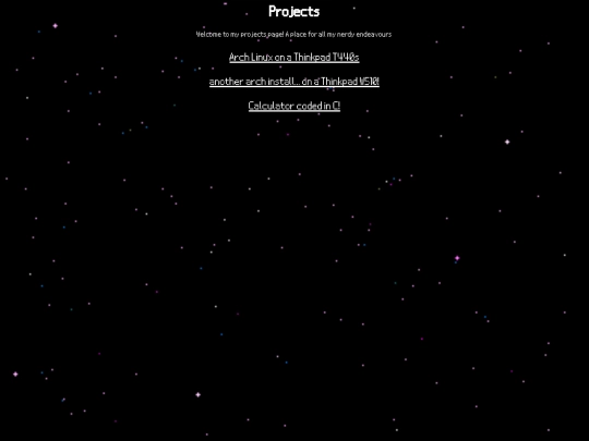 projects screenshot