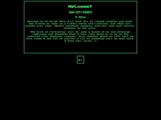 welcomeblog screenshot
