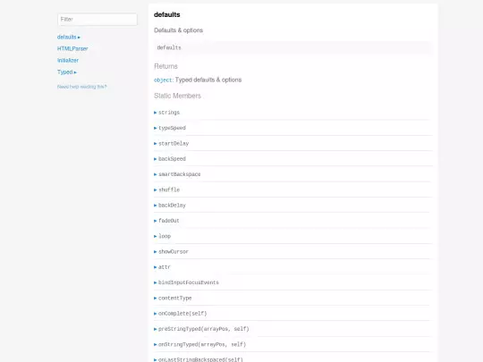 typedjs/docs screenshot