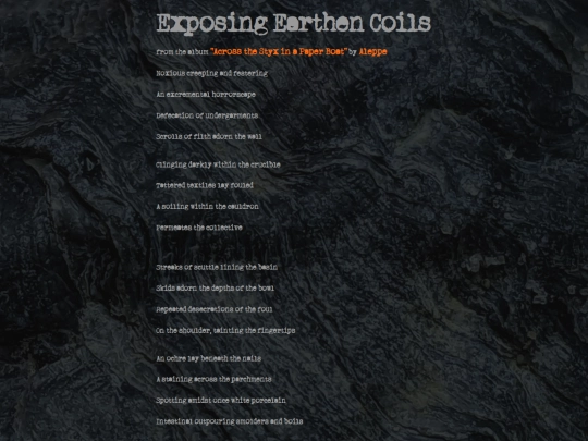 across-the-styx-in-a-paper-boat-lyrics/04-exposing-earthen-coils screenshot