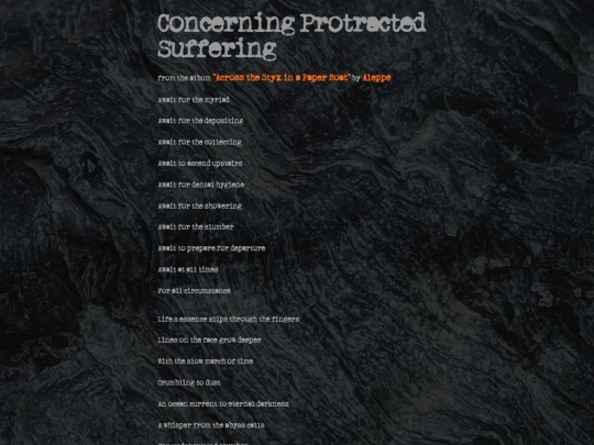 across-the-styx-in-a-paper-boat-lyrics/06-concerning-protracted-suffering screenshot