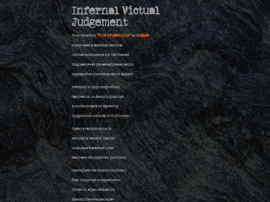 vile-progenitor-lyrics/02-infernal-victual-judgement screenshot