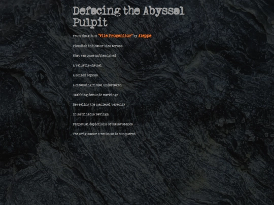 vile-progenitor-lyrics/03-defacing-the-abyssal-pulpit screenshot